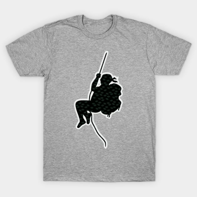 adventurer swinging on a rope T-Shirt by bloomroge